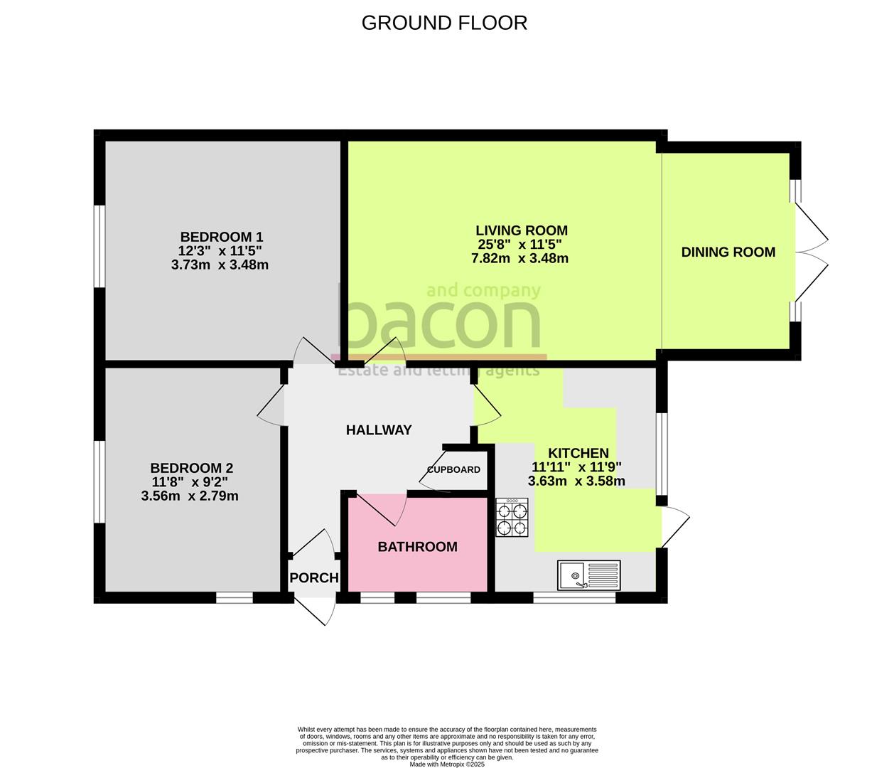 Floor Plan | Bungalow - Semi Detached | Rackham Road, Worthing, BN13 | For Sale